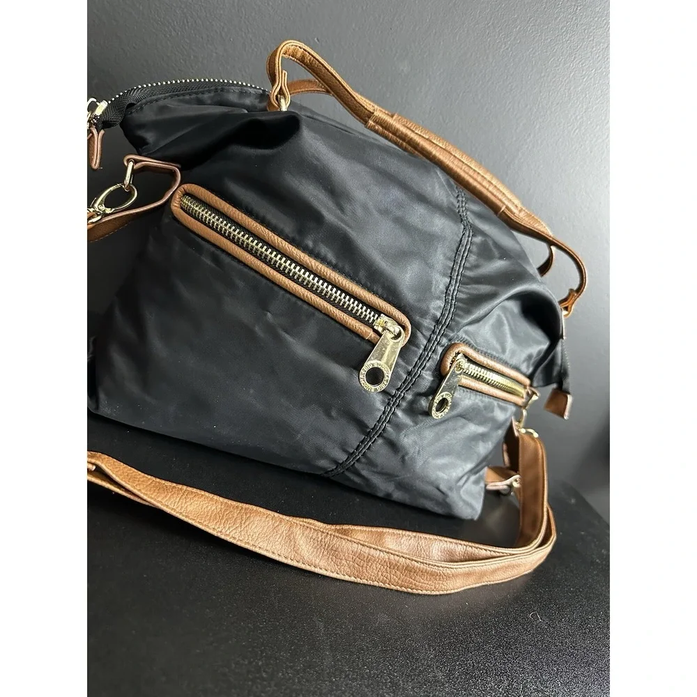 Big Buddha Black BOHO Crossbody Double Handle‎ Mailbag Purse Satchel Paisley Bag